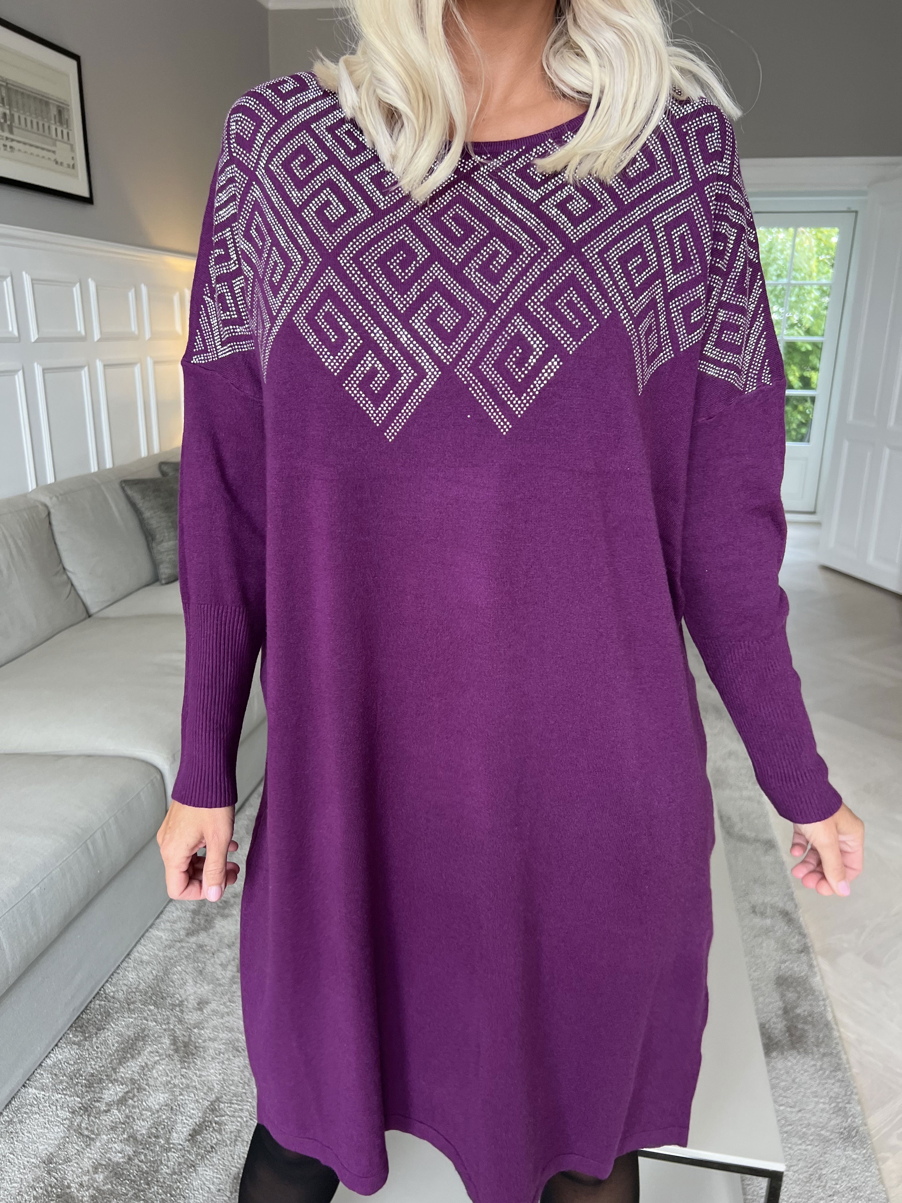 Luna - Blød strikkjole med similisten